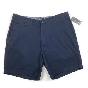 Nautica Classic Fit Deck Short + Stretch Navy Blue Size 33W NEW! Retail $55